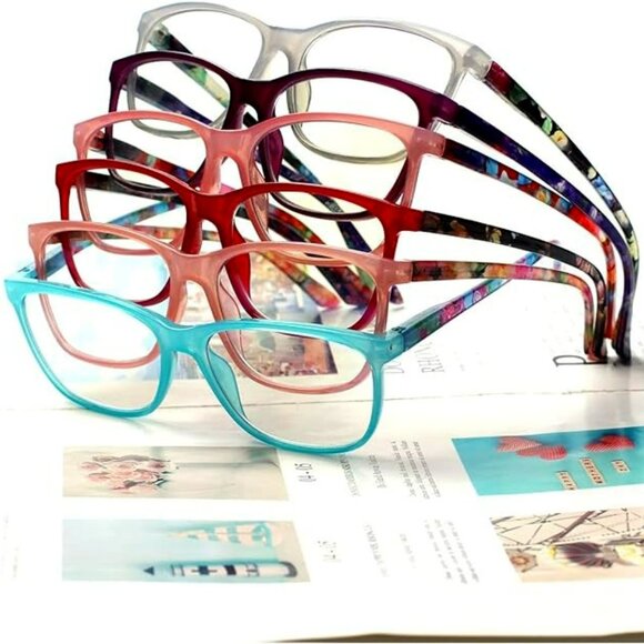 Reading Glasses Blue Light Blocking Spring Hinge Fashion Floral Print 1.5 - Picture 1 of 7